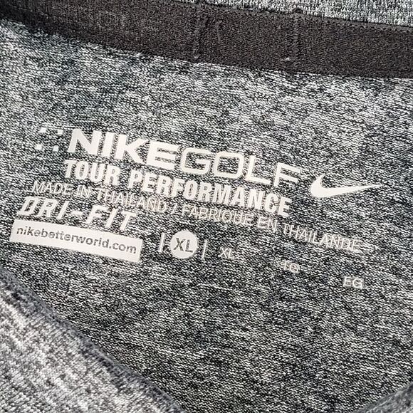 Nike The Hooters & Blowfish Golf Polo Shirt Athletic Fit Gray Neon Green Mens XL - Picture 2 of 11